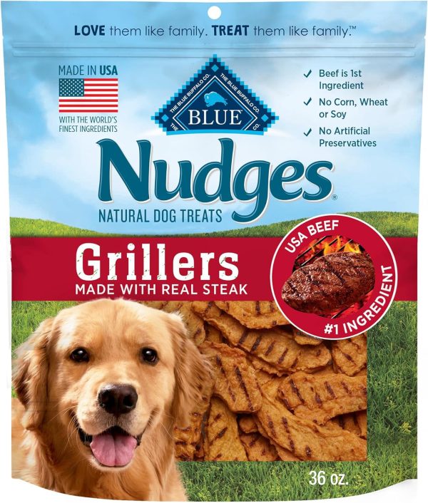 Blue Buffalo Nudges Grillers Natural Dog Treats with Real USA Beef